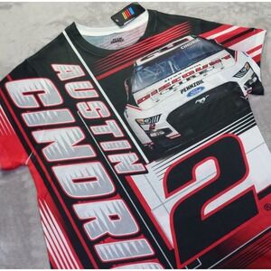 Austin‎ Cindric Team Penske NASCAR T Shirt Size L NWT Discount Tire Sublimated